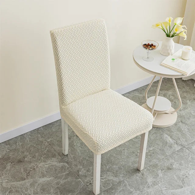 Twill Jacquard Dining Chair Cover, Elastic Seat Slipcover Soft Seat Covers, Dustproof, Suitable for Living Room, Home Decor eprolo