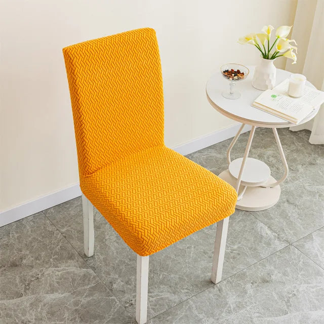 Twill Jacquard Dining Chair Cover, Elastic Seat Slipcover Soft Seat Covers, Dustproof, Suitable for Living Room, Home Decor eprolo