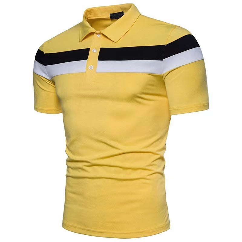 Men's Light Business Polyester Regular Sleeve Polo Shirt Shello Creative Boutique