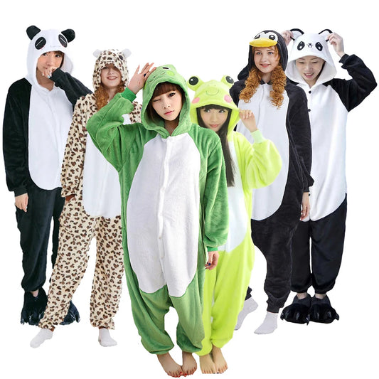 Unisex Adult Onesie Pajamas Bear Cat Animal One Piece Costume Halloween Christmas Cosplay Sleepwear Cartoon Frog Panda Jumpsuits eprolo