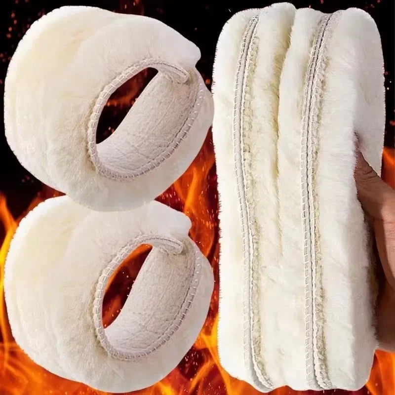 Unisex Australia Sheepskin Insoles Natural Real Fur Wool Cashmere Snow Boots Shoe Pad Children Wool Insoles Warm Winter Shoes eprolo