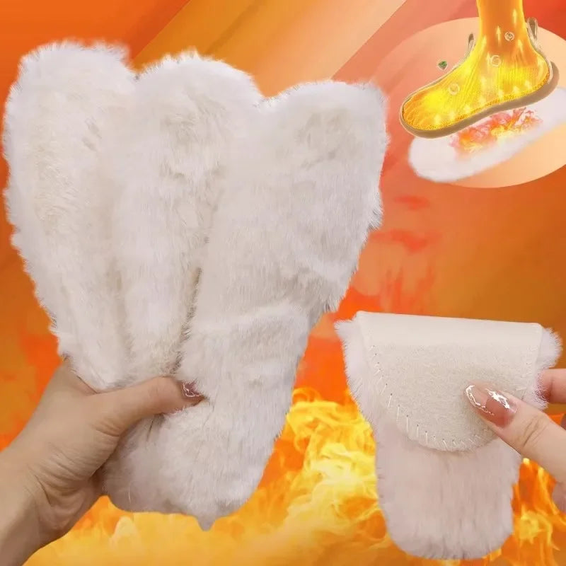 Unisex Australia Sheepskin Insoles Natural Real Fur Wool Cashmere Snow Boots Shoe Pad Children Wool Insoles Warm Winter Shoes eprolo