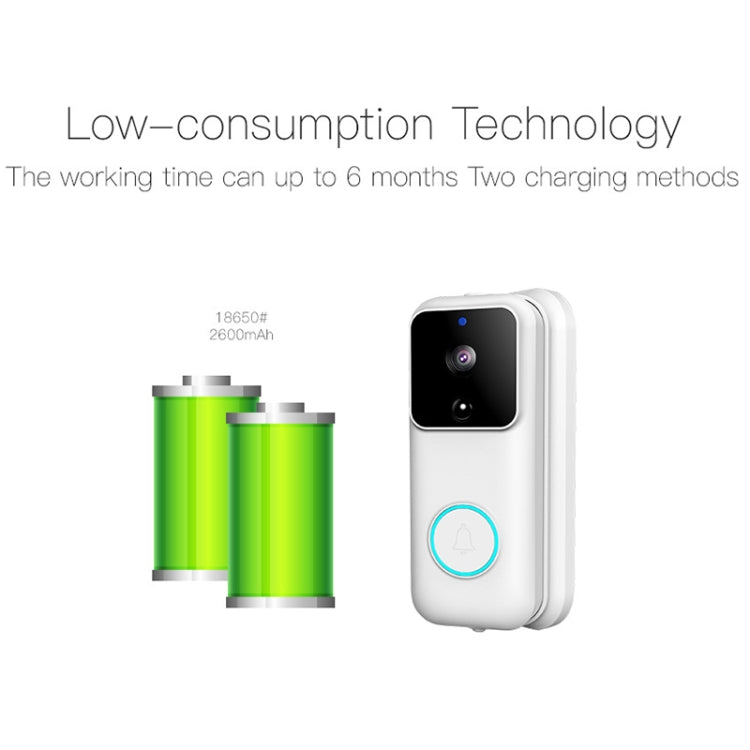 Anytek B60 720P Smart WiFi Video Visual Doorbell, Support APP Remote & PIR Detection & TF Card SUNSKY