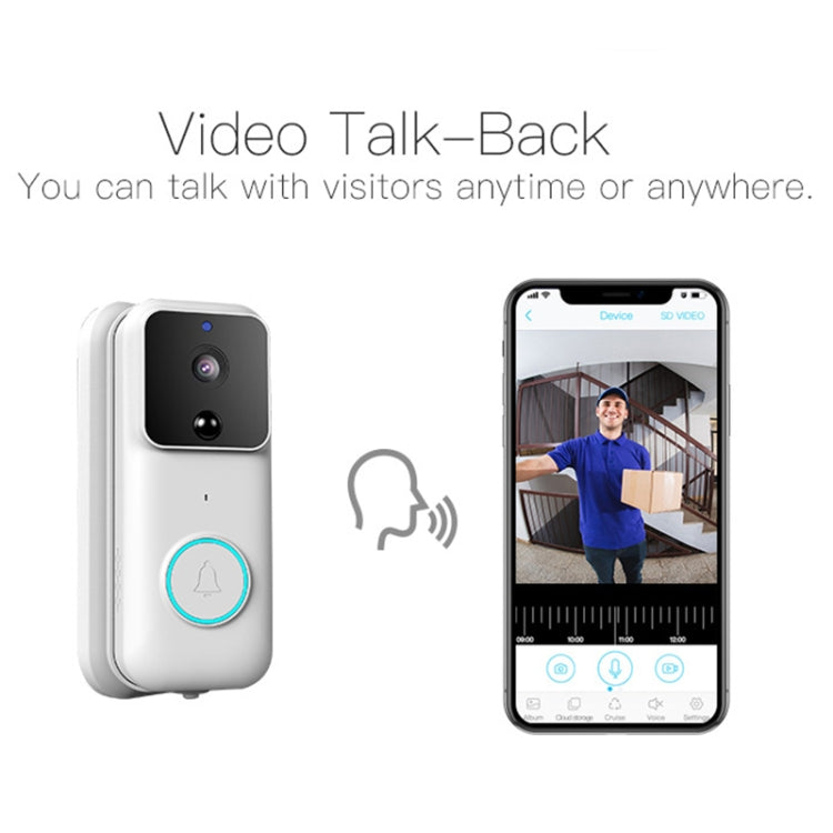 Anytek B60 720P Smart WiFi Video Visual Doorbell, Support APP Remote & PIR Detection & TF Card SUNSKY