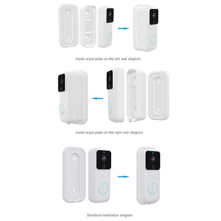 Anytek B60 720P Smart WiFi Video Visual Doorbell, Support APP Remote & PIR Detection & TF Card SUNSKY