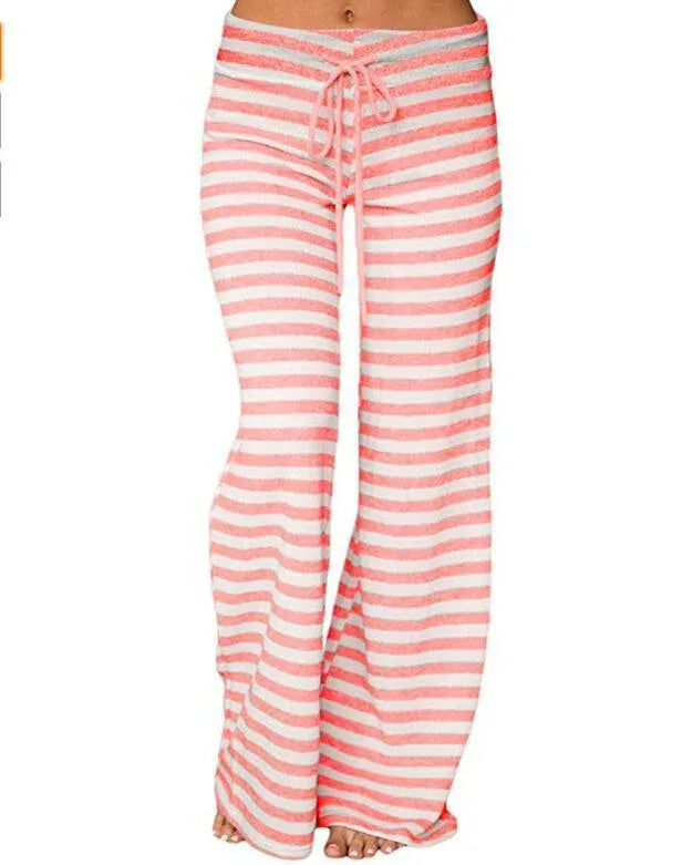 Women's Fashion Versatile Comfortable Striped Trousers – A Perfect Blend of Style and Ease - Shello's Creative Boutique