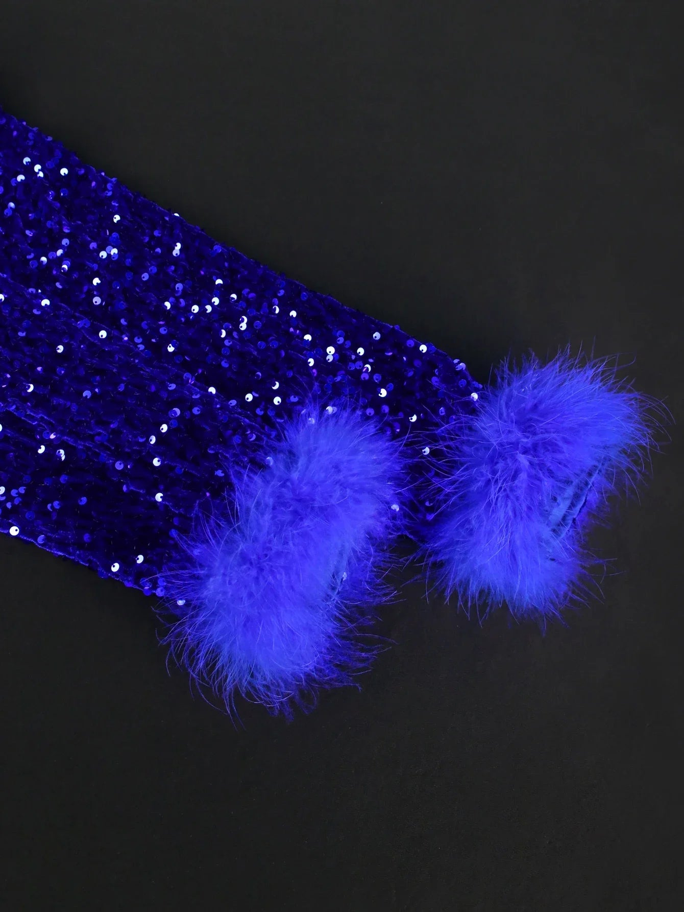 Women Dress Velvet Shiny Glitter Sequin Long Sleeves Feather Tassel Package Hip Celebrate Occasion Birthday African Plus Size eprolo