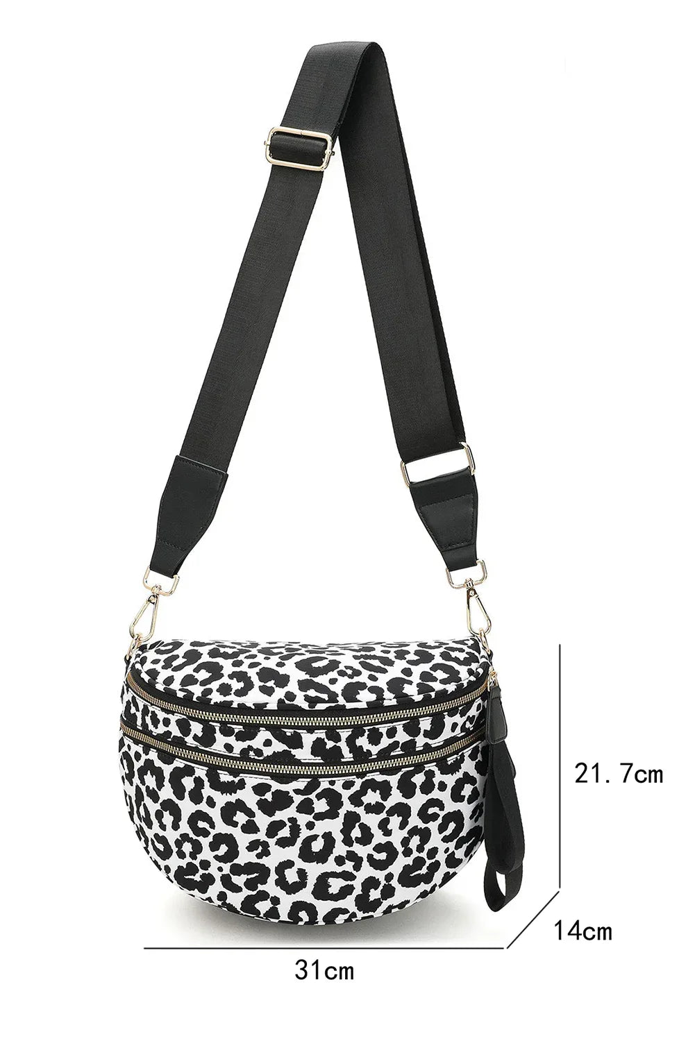 Chestnut Checkered Print Wide Strap Large Crossbody Bag - Shello's Creative Boutique