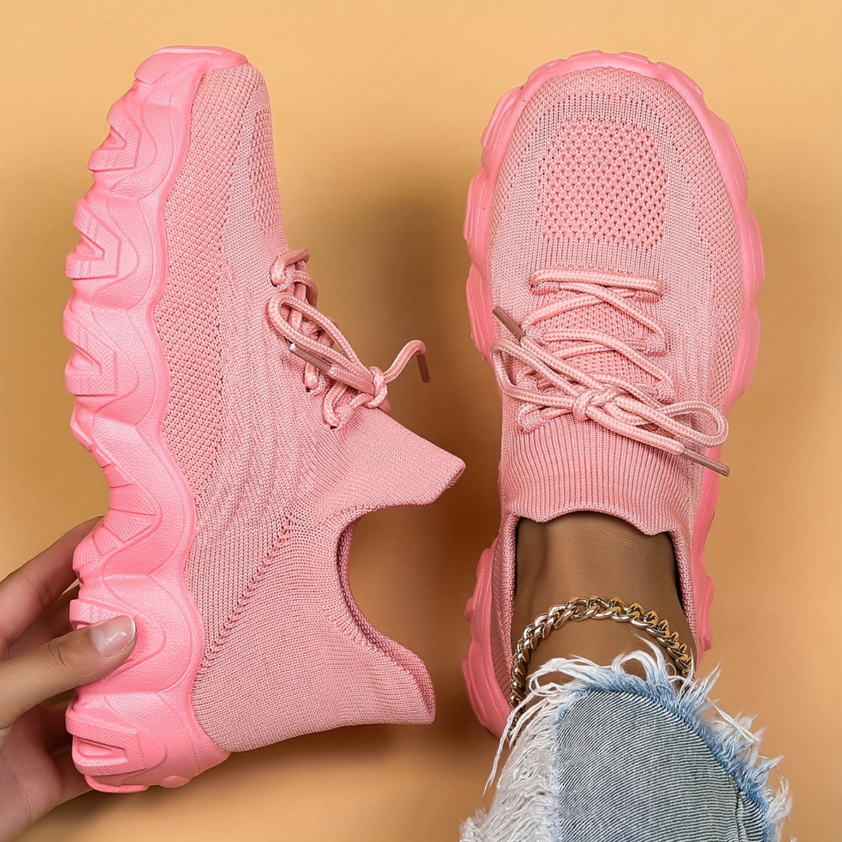 Women'S Casual Sports Sneakers, Striped Low Top Slip-On Shoes with Round Toe, Non-Slip Rubber Sole, Fabric Upper & Inner, All-Season Spring Footwear Shello's Creative Boutique