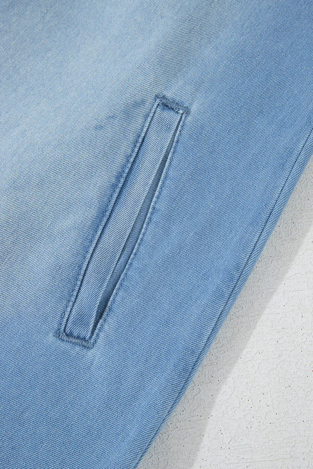 Beau Blue Denim Shirt Dress - Washed Raw Hem Casual Dress - Shello's Creative Boutique