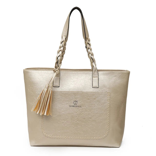 Women Messenger Bags With Tassel Large Capacity Women Bags Shoulder Tote Bags Famous Designers PU Leather Handbags