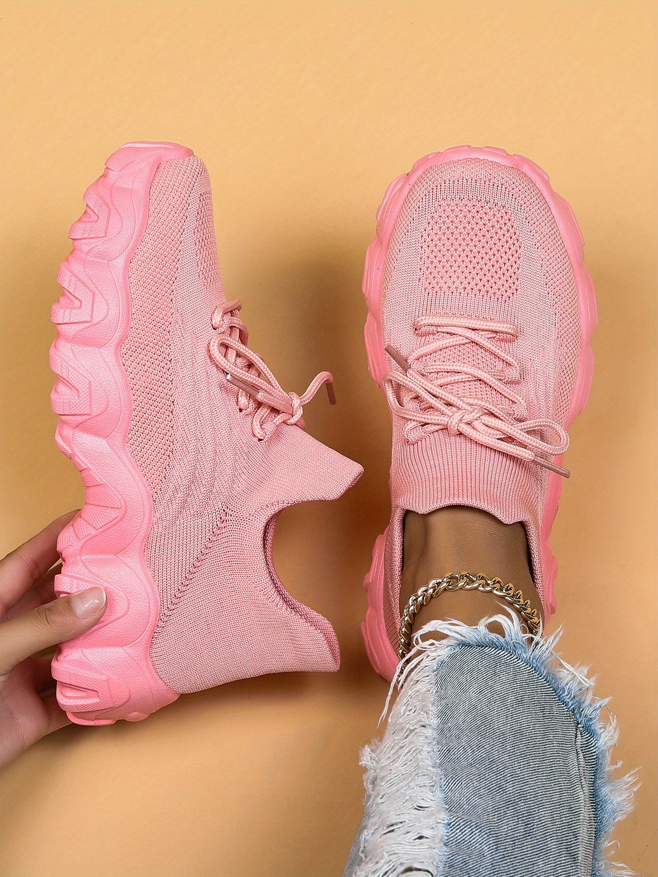 Women'S Casual Sports Sneakers, Striped Low Top Slip-On Shoes with Round Toe, Non-Slip Rubber Sole, Fabric Upper & Inner, All-Season Spring Footwear Shello's Creative Boutique