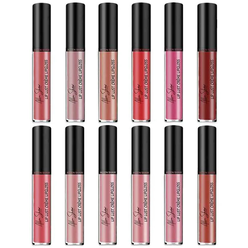 Nude Shiny Liquid Lip Gloss - Matte Glitter Shimmer Moisturizing Long-lasting Lipstick