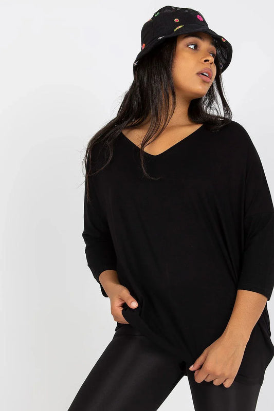 Plus Size Sweetheart Blouse - Elegant 3/4 Sleeve Top One Size Fits All - Shello's Creative Boutique