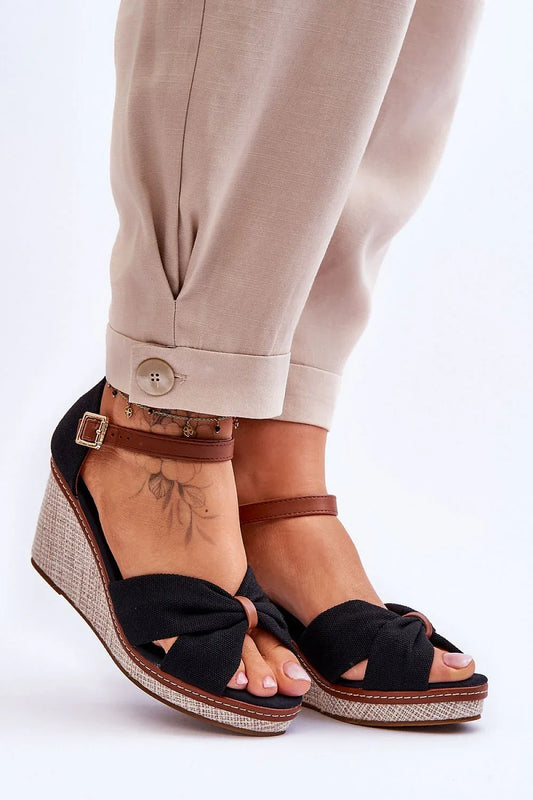 Women's Platform Heel Sandals - Comfortable Summer Shoes with Buckle Strap - Shello's Creative Boutique