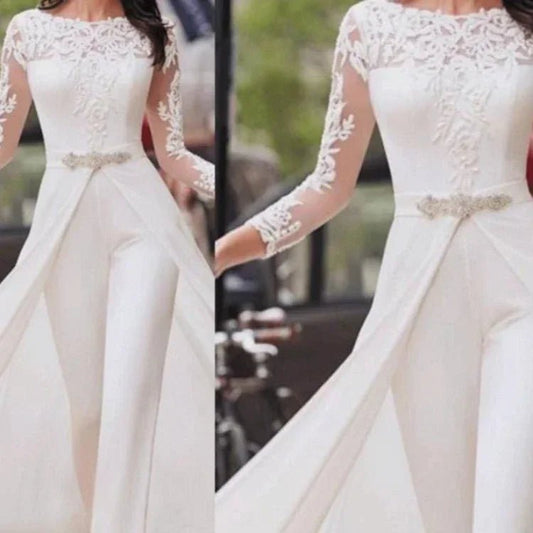 Elegant White Jumpsuit Women Overalls Long One Piece Strapless Slash Neck Feather Y2k Sexy Wedding Party Night Evening Rompers - Shello's Creative Boutique