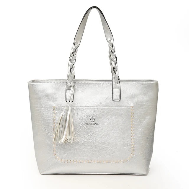 Women Messenger Bags With Tassel Large Capacity Women Bags Shoulder Tote Bags Famous Designers PU Leather Handbags