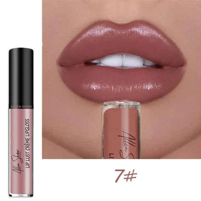 Nude Shiny Liquid Lip Gloss - Matte Glitter Shimmer Moisturizing Long-lasting Lipstick - Shello's Creative Boutique