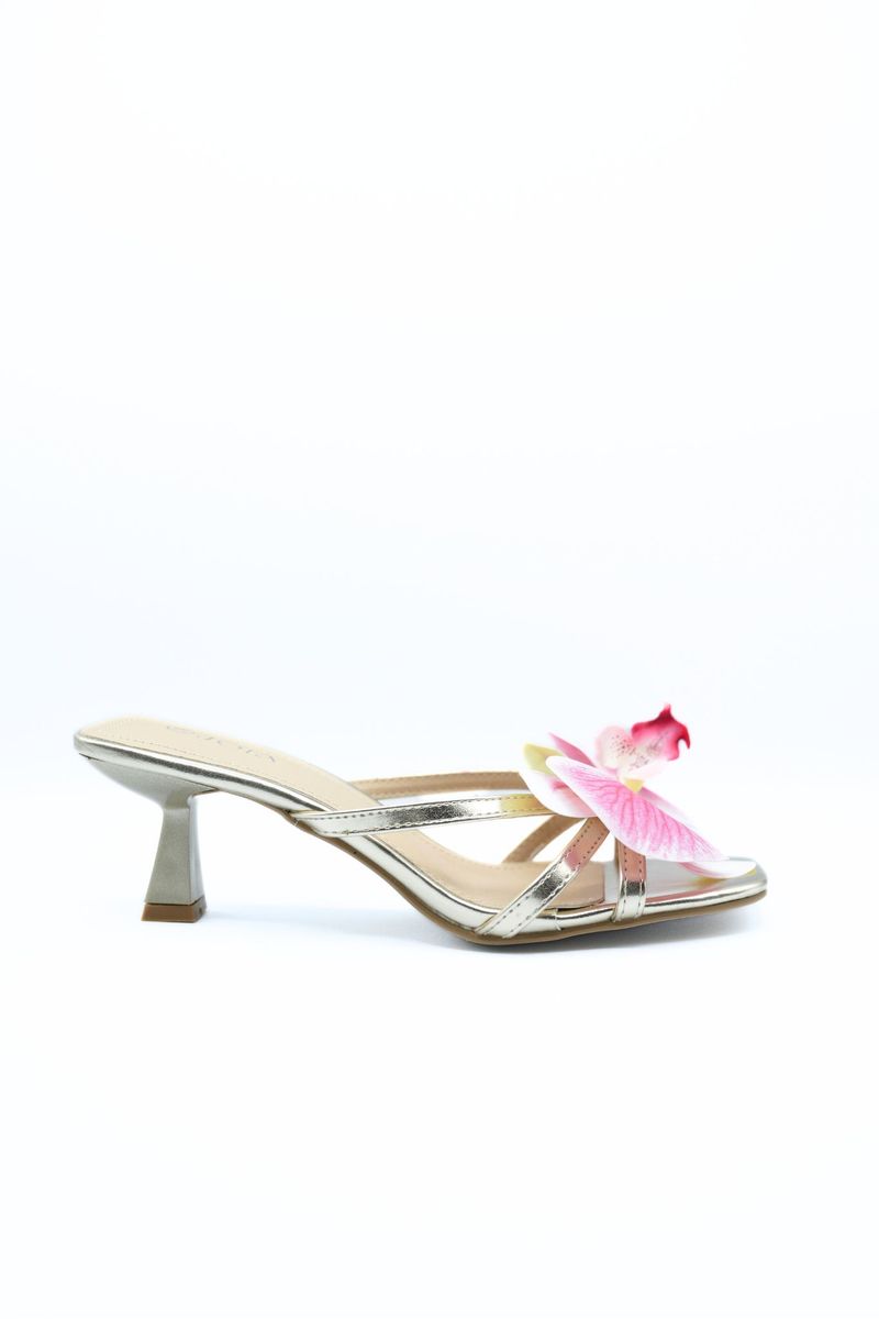 Floral Strap High Heels Moda
