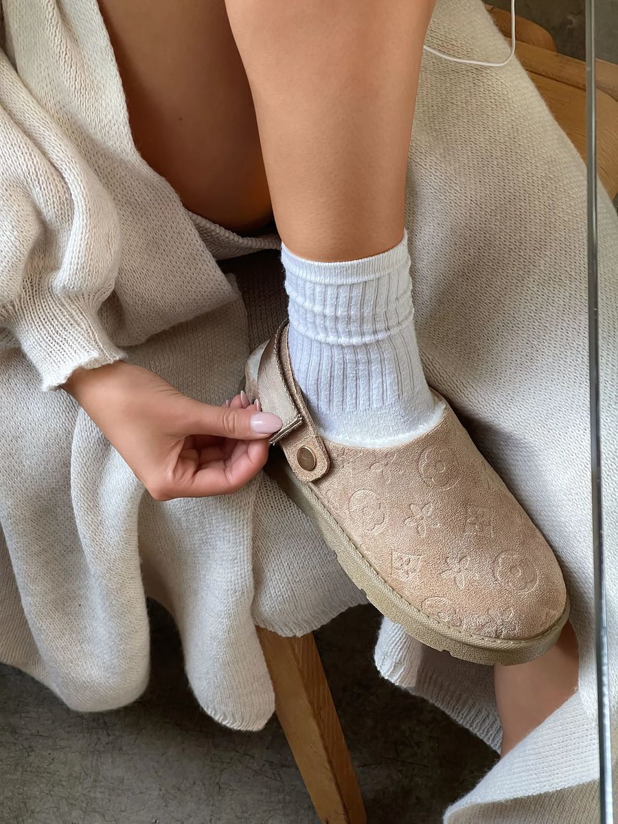 Printed Sling Back Platform Clogs Moda