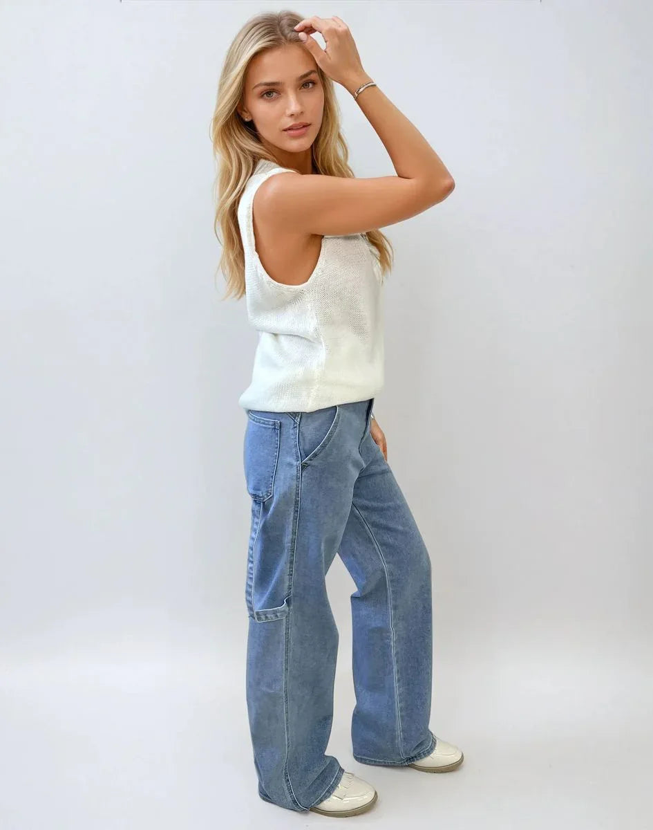 Loose Straight Leg Jeans - Shello's Creative Boutique