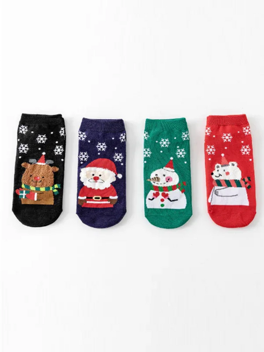 Women's Festive Knit Holiday Pattern Socks - Shello's Creative Boutique