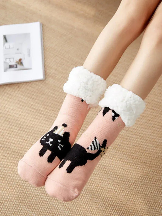 Women's Festive Knit Patterned Soft Socks - Shello's Creative Boutique