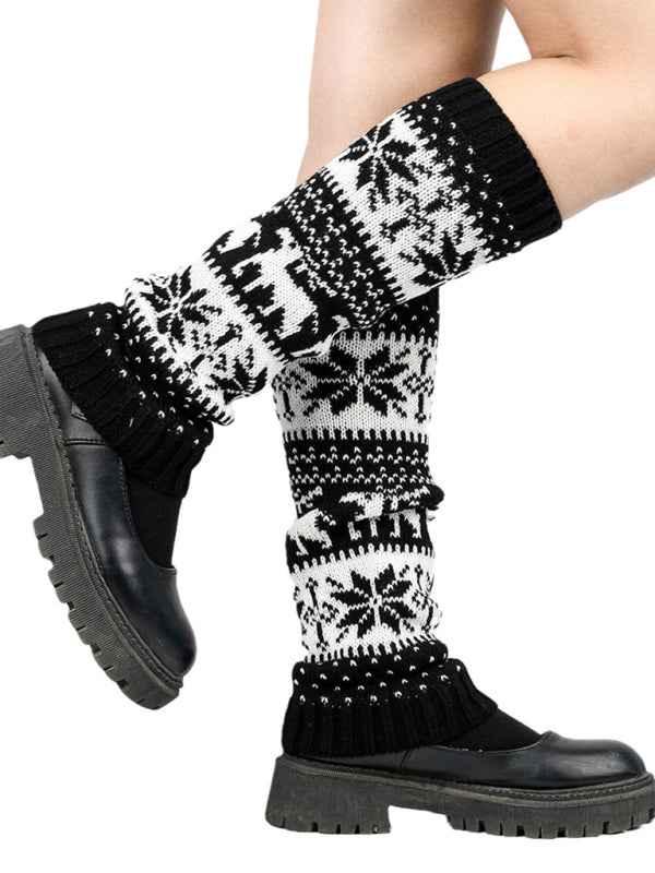 Women's Christmas Snowflake Socks | Plush Fawn Foot Cover Pile Pile Design - Shello's Creative Boutique