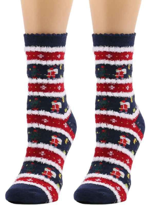Women's Christmas Flower Socks for Festive Style - Shello's Creative Boutique