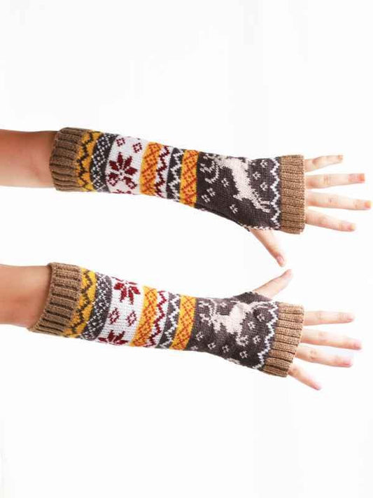 Adorable Cartoon Christmas Gloves - Warm Knitted Holiday Gloves for Women - Shello's Creative Boutique