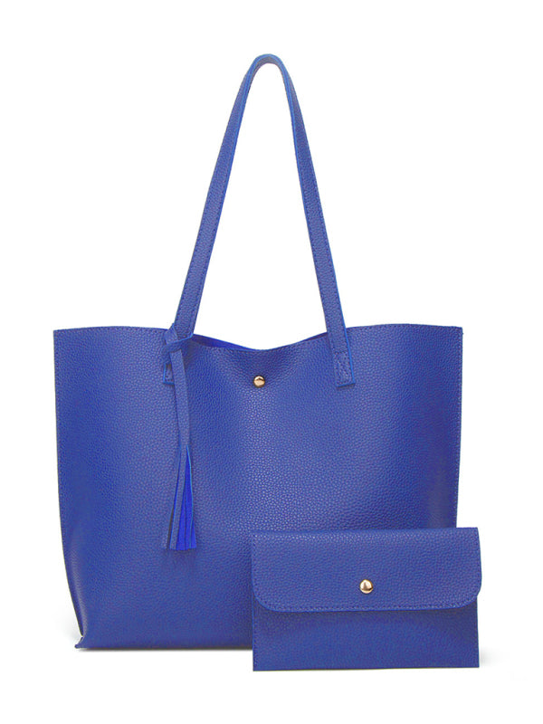Tassel Zip Bag Large Capacity Shoulder Tote Bag Shello's Creative Boutique