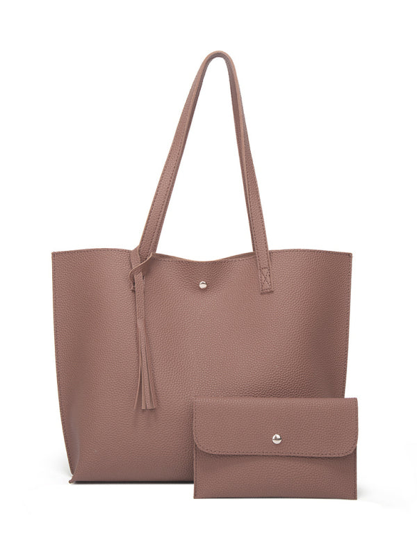 Tassel Zip Bag Large Capacity Shoulder Tote Bag Shello's Creative Boutique