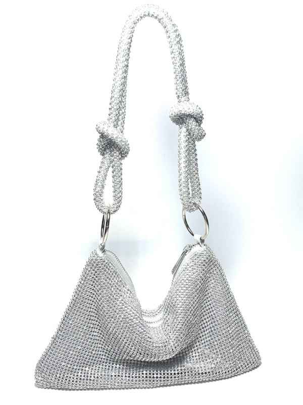 Knotted Rhinestone Pure Handmade Bag  New Diamond Full Diamond Armpit Bag