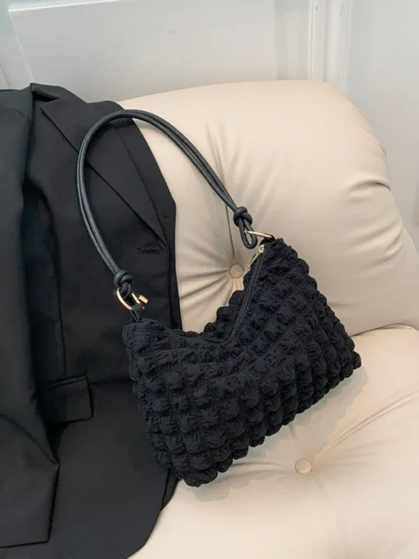 Women New Soft Square Underarm Bag - Simple Solid Color Handbag - Shello's Creative Boutique