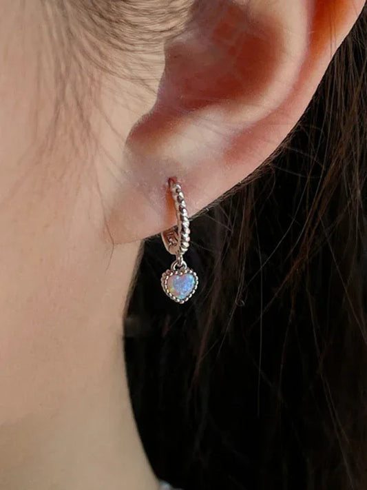 New love pendant twist earrings, elegant, compact and fashionable earrings - Shello's Creative Boutique