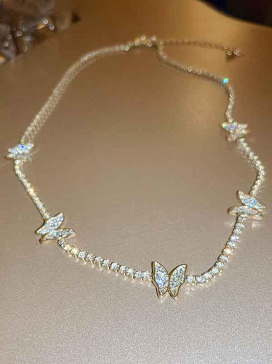 Women's Butterfly Necklace - Shiny Collarbone Chain - Shello's Creative Boutique