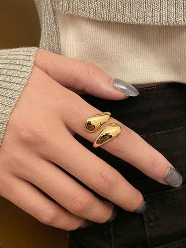 Personalized Drop-Shaped Bracelet with Simple Double-Headed Irregular Design for Index Finger - Shello's Creative Boutique