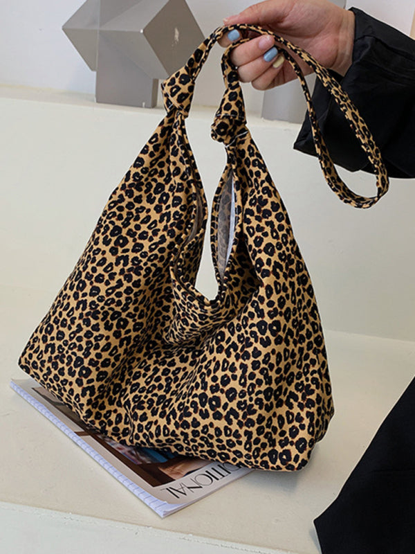 New leopard print shoulder bag canvas shopping bag Shello's Creative Boutique