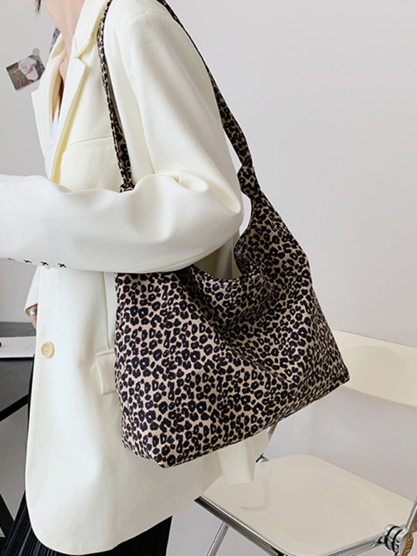 New leopard print shoulder bag canvas shopping bag Shello's Creative Boutique