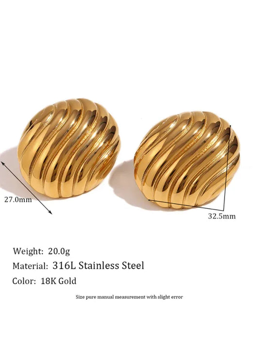 Fashion Retro Hoop Earrings - Hollow Geometric Design - Shello's Creative Boutique