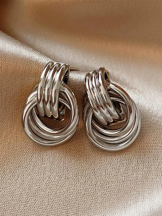 Geometric Hoop Earrings - Multi-Layer Women's Fashion Accessories in New Style - Shello's Creative Boutique