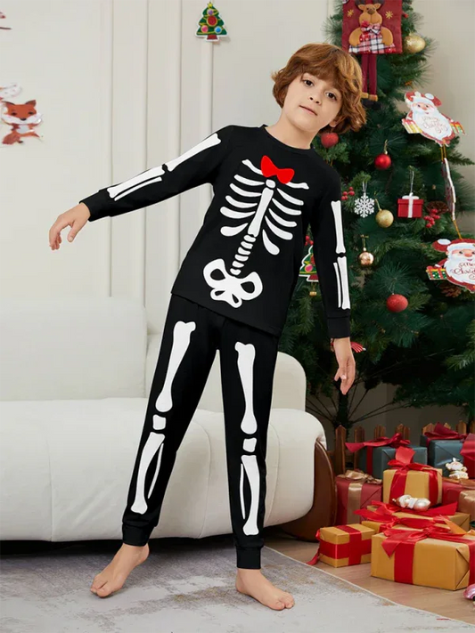 Halloween Skeleton Costume Set for Parent-Child Matching Pajama Fun - Shello's Creative Boutique