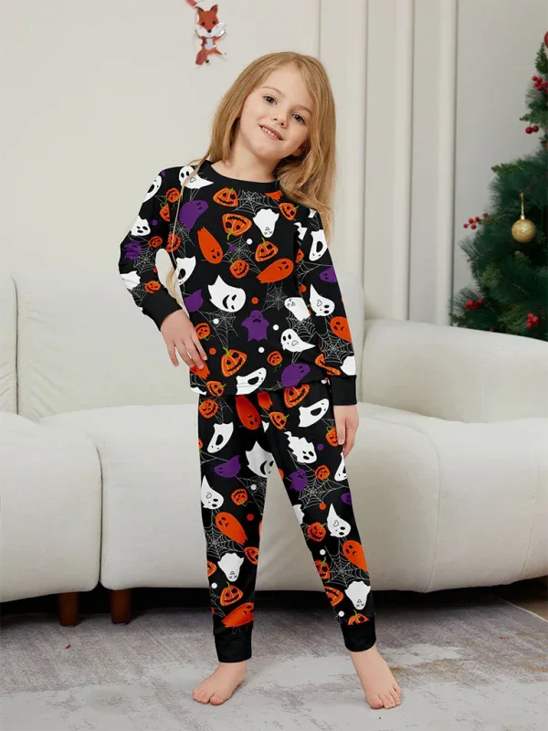Halloween Bash Party Imp Pumpkin Wizard Printed Halloween Loungewear Set - Shello's Creative Boutique