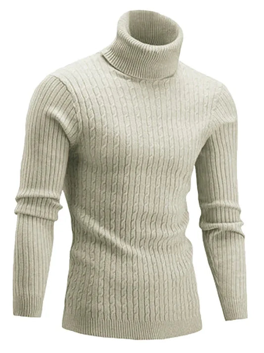 Men's Classic Long Sleeve Turtleneck Sweater - Shello's Creative Boutique