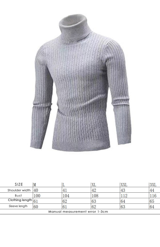 Men's Classic Long Sleeve Turtleneck Sweater Shello's Creative Boutique