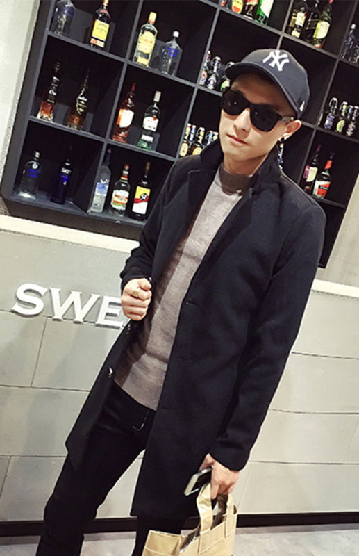 Men's Long Woolen Coat Shello's Creative Boutique