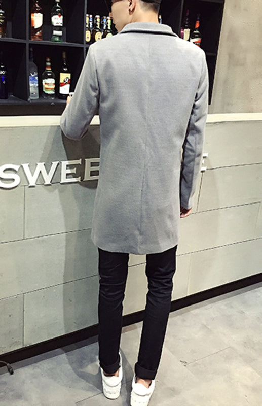 Men's Long Woolen Coat Shello's Creative Boutique
