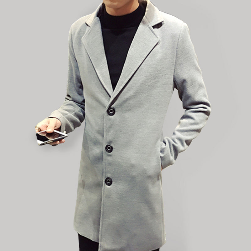 Men's Long Woolen Coat Shello's Creative Boutique
