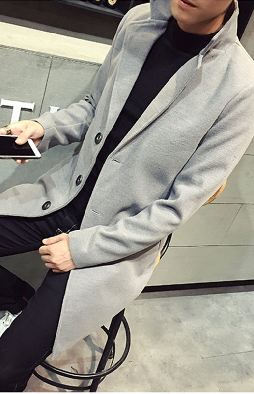 Men's Long Woolen Coat Shello's Creative Boutique