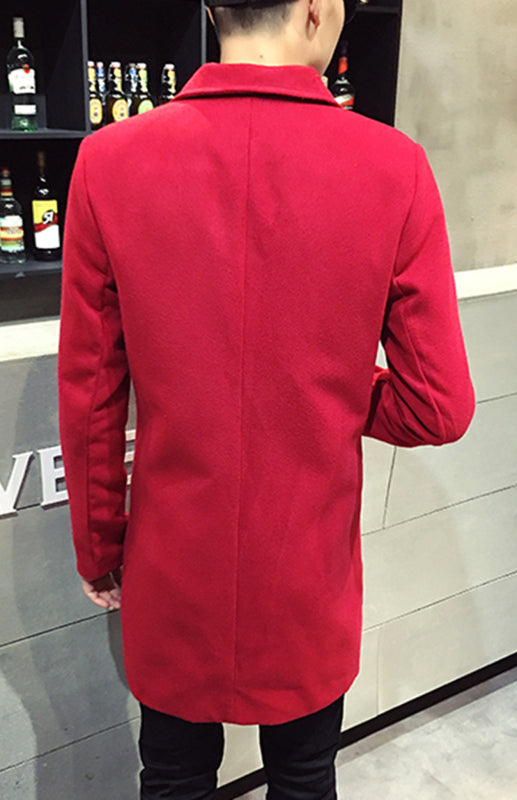 Men's Long Woolen Coat Shello's Creative Boutique